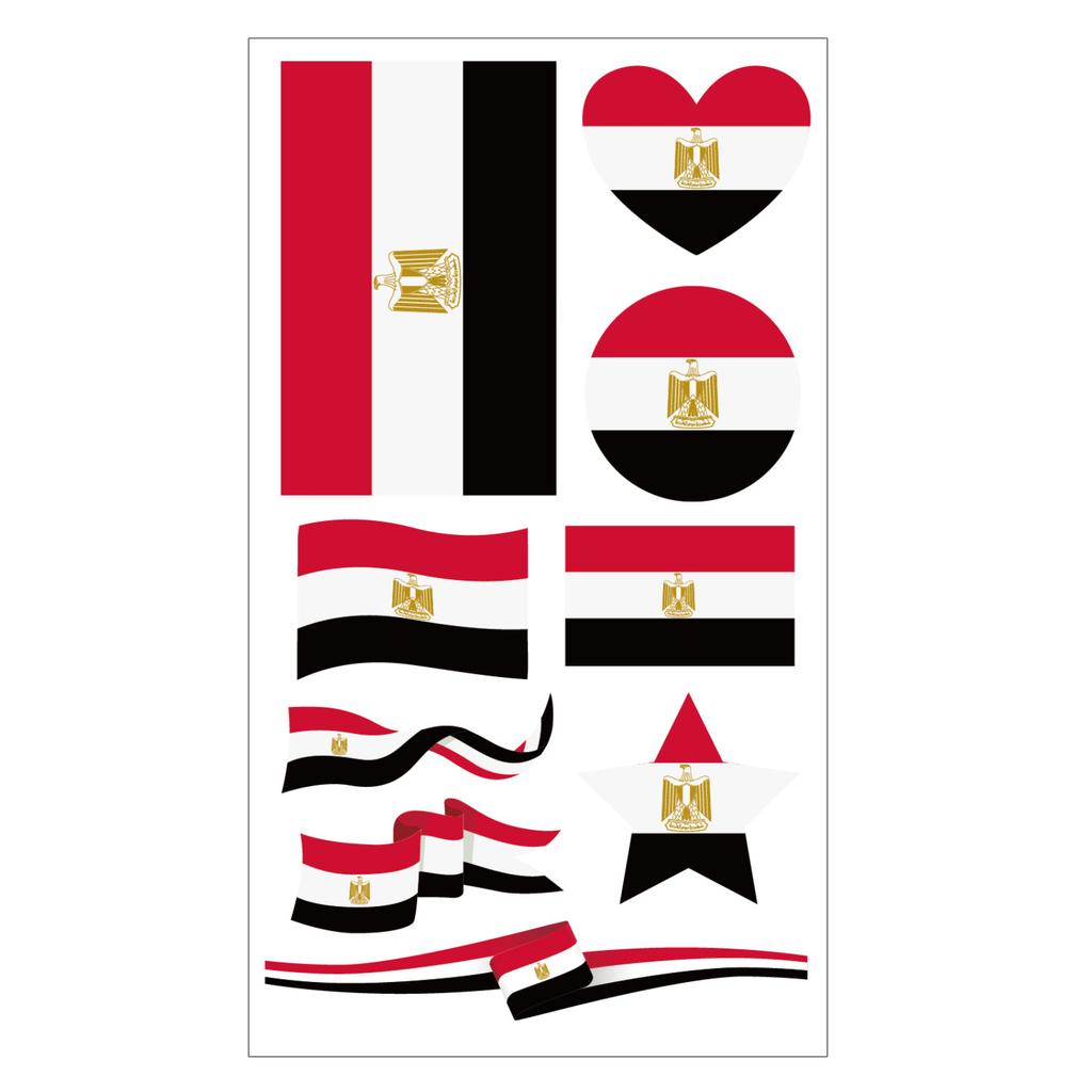 Flag Design Temporary Tattoos Set of Multiple Shapes for Events Parties Festivals and Sports Fans Temporary Tattoos