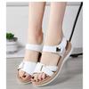 Cross-border large-size sandals women's 2023 summer new flat-soled sandals women's Velcro casual round head student women's shoes