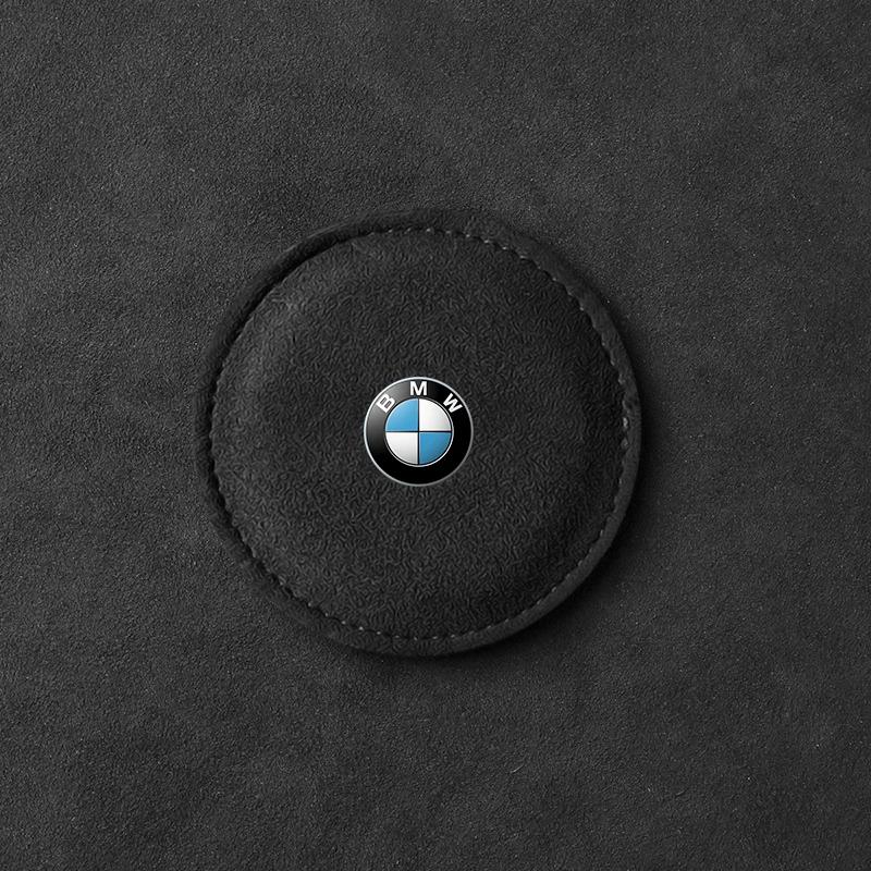 1/2 stuks Auto Bekerhouder Pad PU Leer Sleuf Antislip Onderzetter Mat Voor BMW 50e F30 F10 E90 F20 E46 E60 E70 E39 E36 E87 X6 E30 Z3 Z4