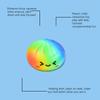 Colorful Dumpling Toy Squishes Stress Balls Reusable Low Rebound Decompression Toys Dough Ball Unique Home Decoration Gifts