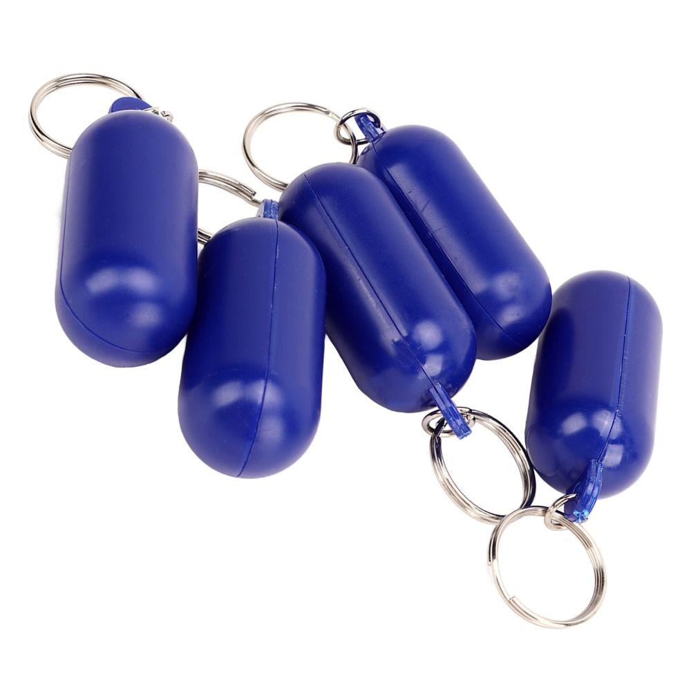 5 Pcs Lightweight Floating Keychain Capsule-Shaped Float Key Ring  Boating Accessories