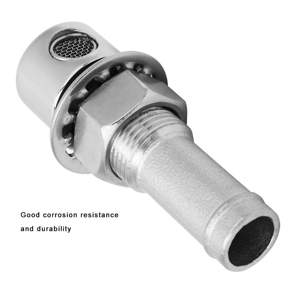 Straight Fuel Breather Vent 316 Stainless Steel Boat Cabin Oiling Fueling Port Vent