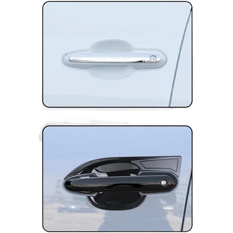 Exterior Door Handle Cover+ Bowl Trim Compatible with Toyota RAV4 2020-2025 Car Accessories Black