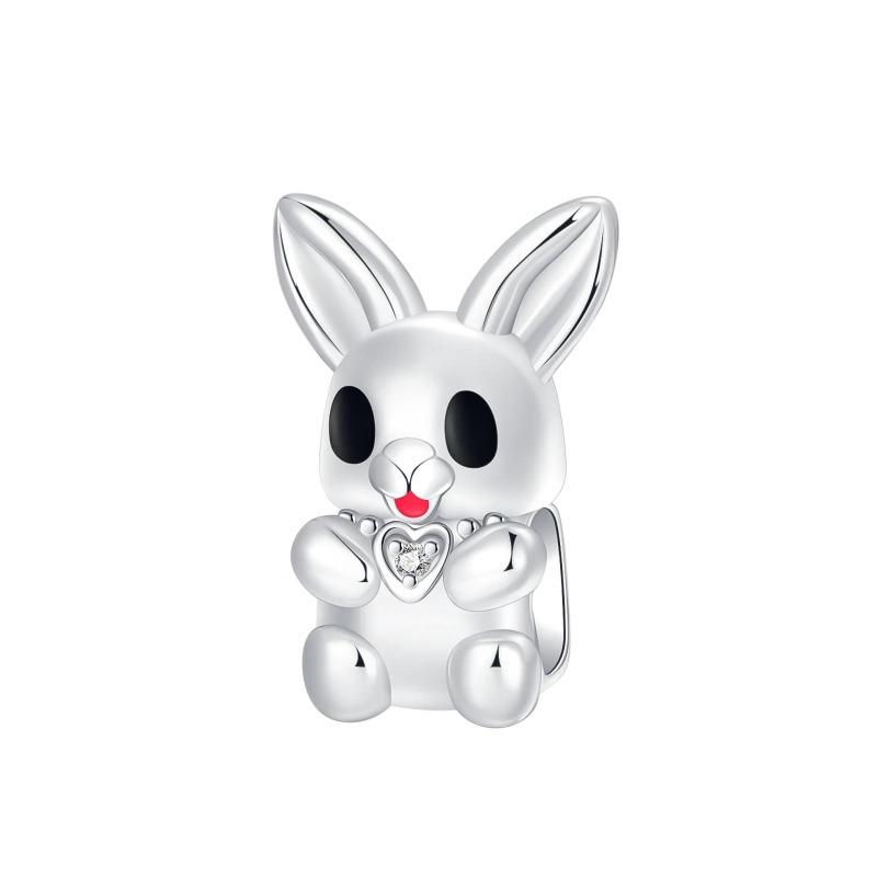Copper Animal Charms Bear Rabbit Dog Panda Elephant Pig Kapibala Beads Pendants Fit Bracelet Diy Fine Jewelry Gift