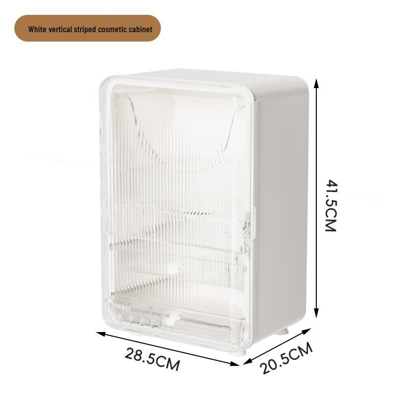 High-Capacity Dustproof Makeup Organizer for Skincare & Lipstick Storage