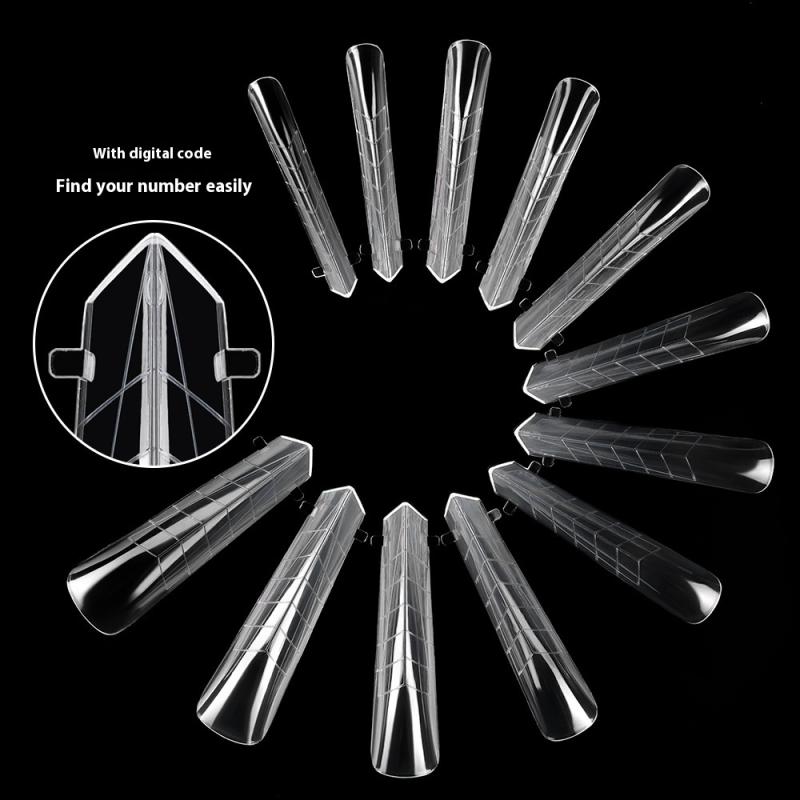 Dual Forms Nails Mold 120Pcs False Tips Quick Building Uv Gel Acrylic Nail Mold Full Cover Nail System Shaping Extension Top