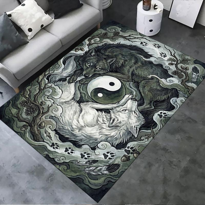 2025 New Tai Chi Animals Carpet Rug for Living Room Bedroom Home Sofa Decoration,Kids play Non-slip Floor Mat105