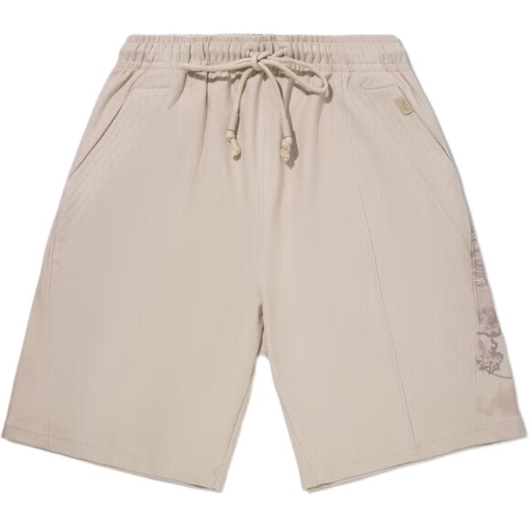 

Li Ning Серия Кунг-фу Простые Универсальные Свободные Модные Шорты с Кулиской Средней Посадки Повседневные Мужские шорты AKSV477-1 M