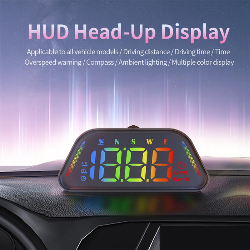 G23 Universal Digital Gps Speedometer Color Font Hd Lcd Projection Car Hud Multi Functional Tester Head Up Display