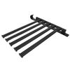 Towel Rack Aluminum Alloy Towel Shelf with 5 Bars Rotatable and Durable for Bathroom and Kitchen Black