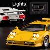 1:24 Alloy Lambor Countach LP500S Valkyrie Toys Models Diecast Cars Light Sound Rubber Tires Miniature Car for Child Adult Gifts