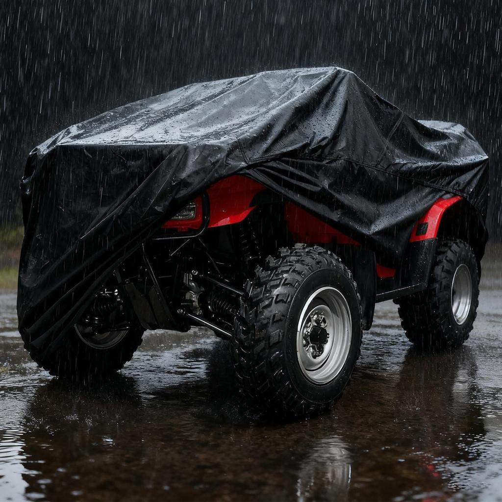 ATV Cover Waterproof 210D UV Protection Protector Waterproof Cover For Beach Storage Garage Driveway Trail Farm Ranch