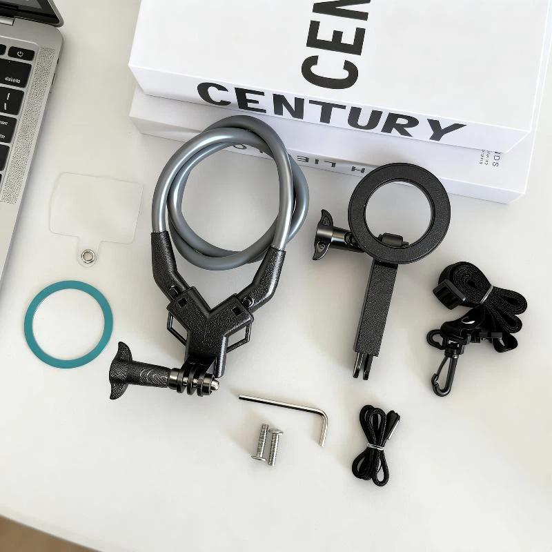 Magnetic Hanging Neck Stand For Phone Wearable Mobile Phone Holder With Tripod Function Video Selfie Stick Support