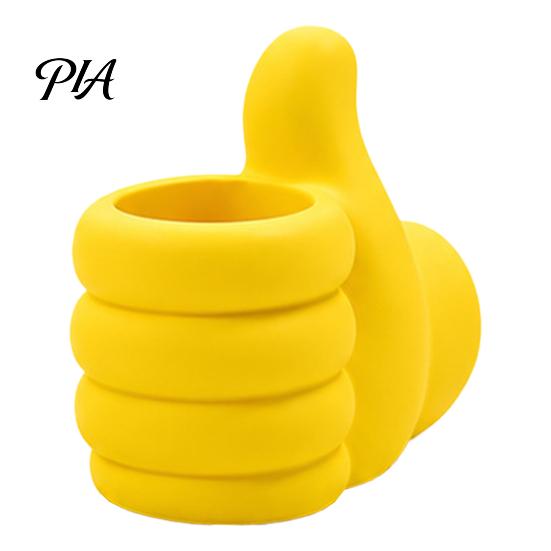 Desk Organizer for Stationery 3D Printed Thumbs?Up Pen Holder, Funny Gesture Shaped Organizer, Creative Thumb-Up Pencil Holder Cup, Cute Desktop