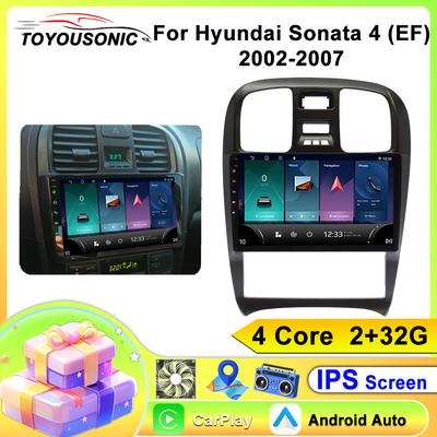 Android Car Radio For Hyundai Sonata 4 (EF) 2002-2007 2 Din Multimedia Player 4G WIFI GPS Carplay Head Unit Auto Stereo