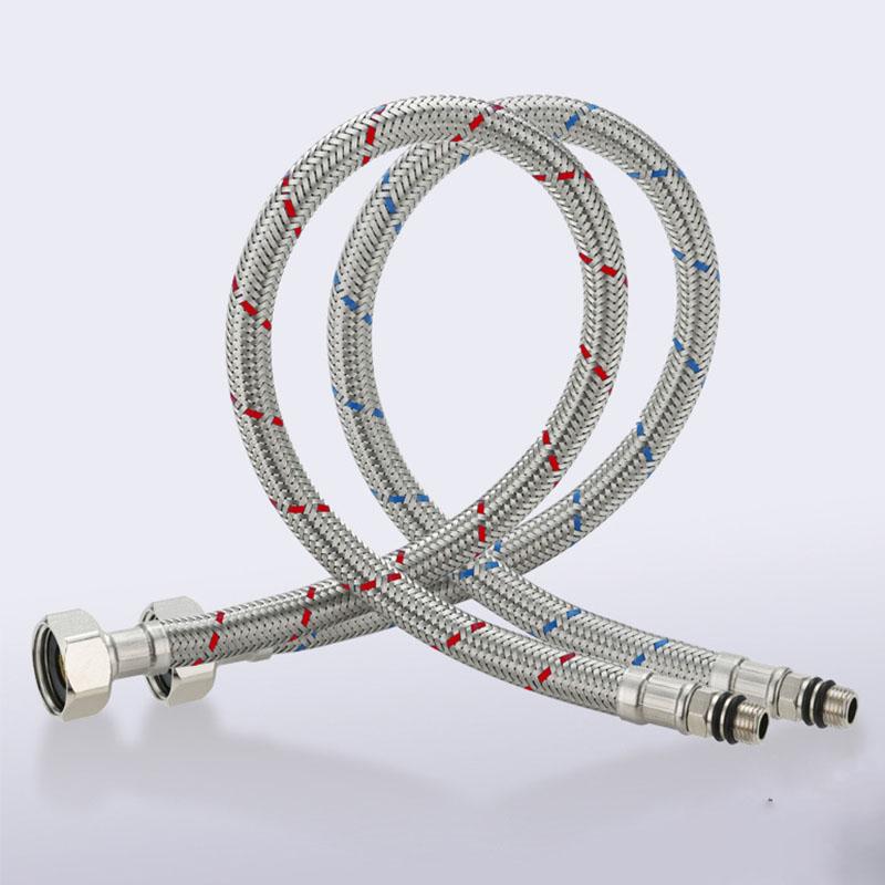 G12 Stainless Steel Braided Faucet Inlet Pipe For Kitchen Sink Bathroom Basin Mixer 60100Cm