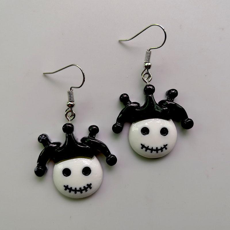 Halloween Ghost Castle Pumpkin Skeleton Evil Bat Personality Punk Hip Hop Party Popular Jewelry Earrings Halloween Day Earrings