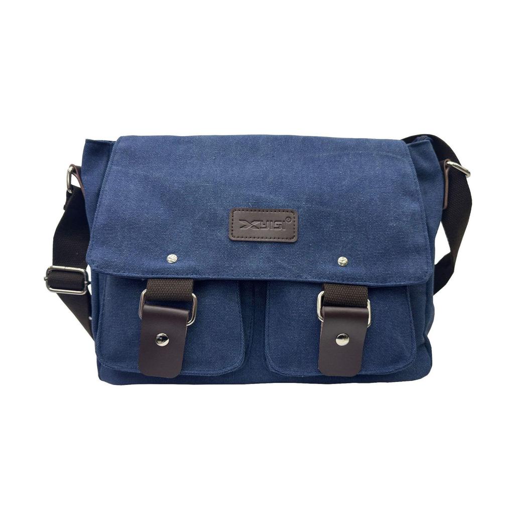 Korean Canvas Messenger Bag: Trendy Large Capacity Shoulder Bag for Men, Students, and Camera Gear