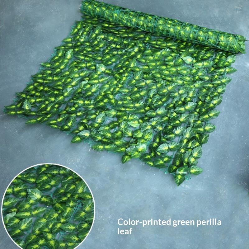 Faux Artificial Leaf Privacy Fence Panel 1M/ Realistic Green Hedge for Patio Balcony Backyard Home Outdoor Decor