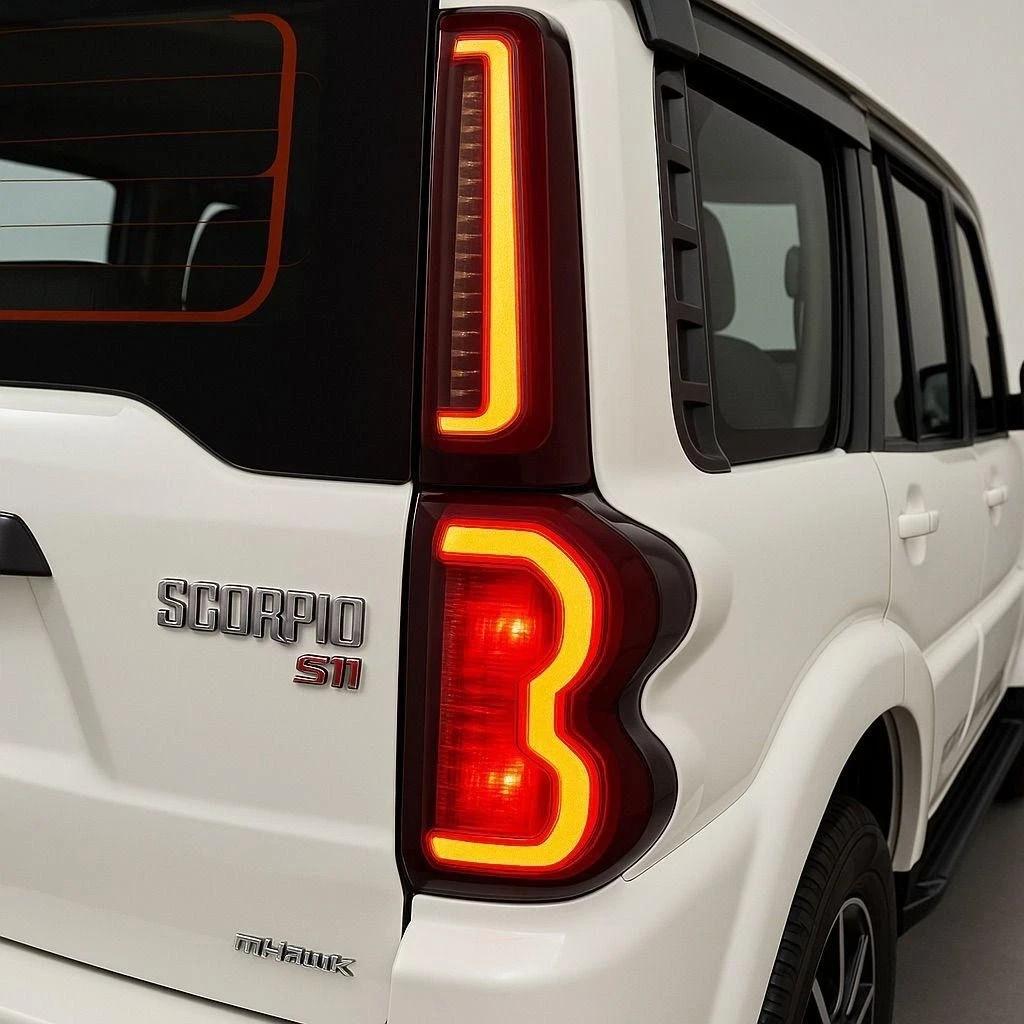 Taillight with Piller Light for Mahindra Scorpio (Smoky Black) LED Complete