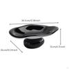 Fruit Platter Glossy Oval Dish with Pedestal Base Irregular Footed Bowl for Coffee Table, Living