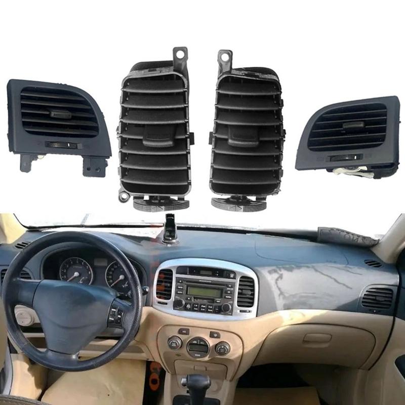 2Pcs Front Central Dashboard Air Vent Outlet Grill Panel for Hyundai Accent Hatchback 2006-2011 974101E000-A87Q