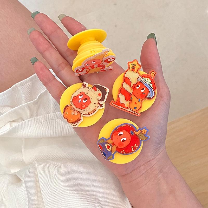 Cute Cartoon Star Phone Holder - Foldable, Retractable, Compatible with Apple & Huawei