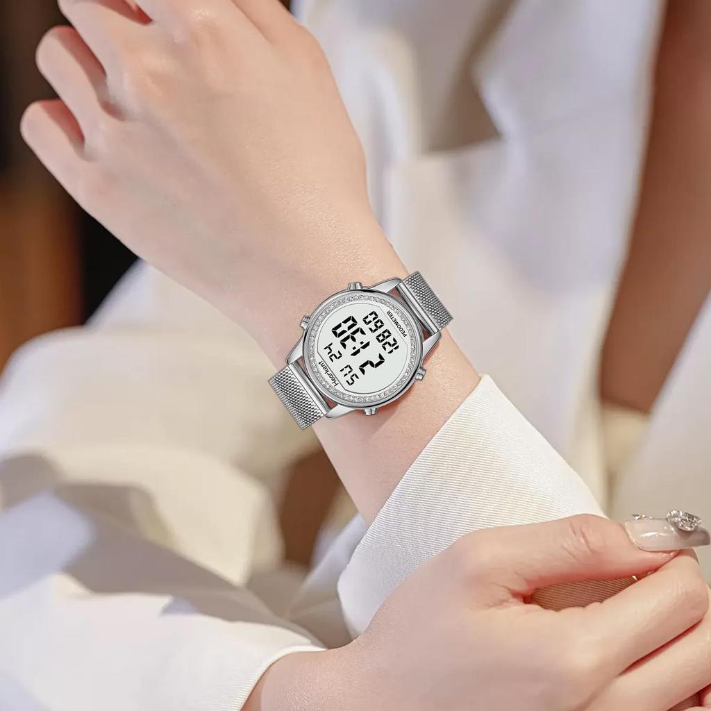 Hearkent Women's Pedometer Watch, Waterproof, Backlight, Steps, Distance, Calories, Countdown, Stopwatch, Alarm, Hourly Reminders, Large Digital Displ