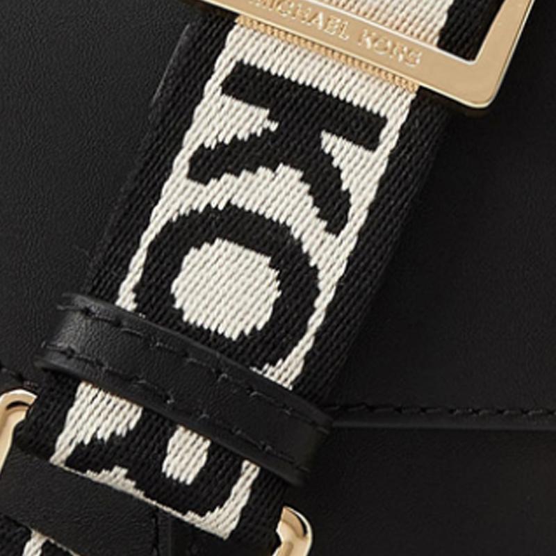 New MICHAEL KORS Sloan Split Cow Leather Camera Bag, Crossbody Bag Medium Women's Black 35T2GS9M2L-001