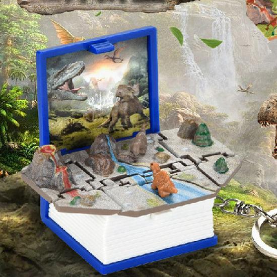 3D Dinosaur & Space Astronaut Pop-Up Keychain Book: Educational, Creative Decompression Toy