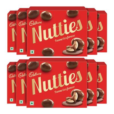 Cadbury Nutties Chocolate, 30g (Pack of 10)
