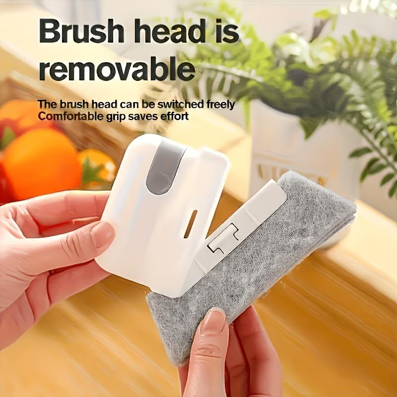 Versatile handheld cleaning brush - door and window, kitchen recess and crevices cleaning tool, reusable household dust remover