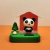 Car Ornaments For Dashboard Bobblehead Panda In Tree House Dashboard Decorations Solar Powered Car Ornaments Decorative Reusable