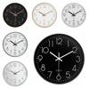 Multi-color Nordic Wall Clock Non-Ticking Wall Electronic Time Fashion Round Hanging Clock  Home