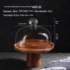 6-inch Solid Wood Pedestal Serving Tray with Glass Dome