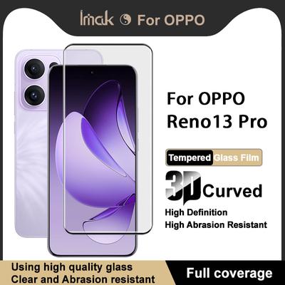 Para OPPO Reno 13 Pro 5G Vidrio IMAK 3D Curvado Pantalla Completa Película de Vidrio Templado