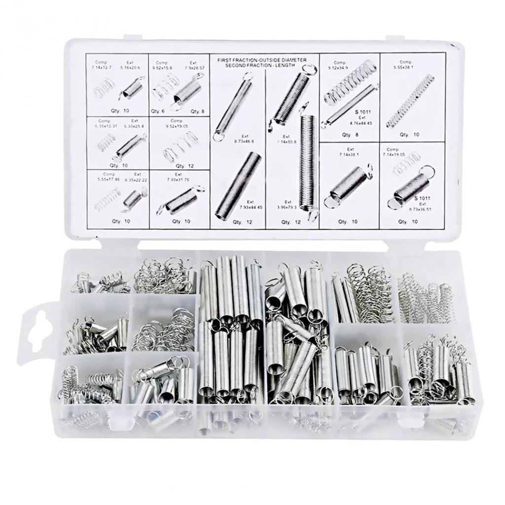 Kit asortiment de arcuri de 200 de bucăți 20 de dimensiuni diferite Arcuri din oțel Arcuri de fabricație extrem de precise pentru reparații la domiciliu