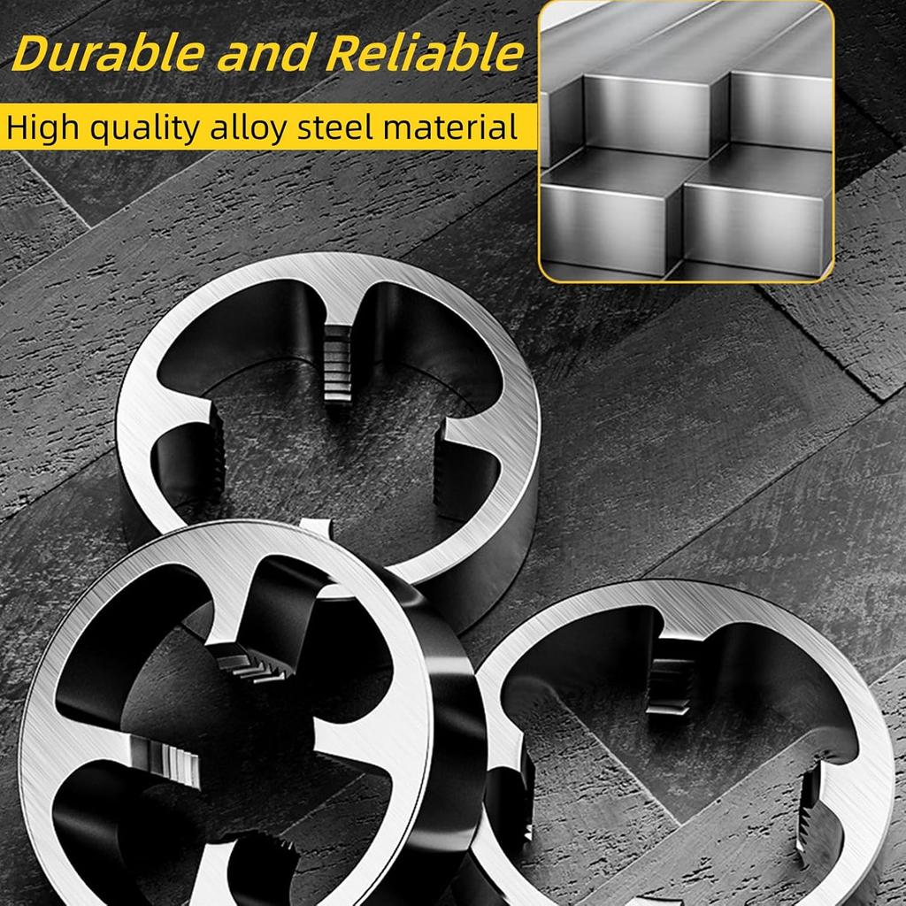 1/2", 3/4", 1" Internal and External PVC Pipe Threader Kit, Electric Drill Compatible Pipe Threader Kit with Various Die Sizes