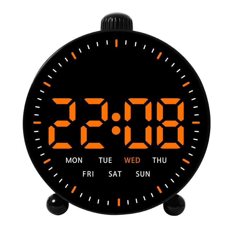 Personalized Jmping Seconds Display Electronic Led Alarm Clock Desktop Ambient Light Decor Usb Table Clock With Auto Dimmming