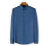 Men's Long-Sleeve Business Shirt: Solid Color, Mulberry Silk, Turn-Down Collar, 2025 Autumn Collection