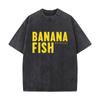 Banana Fish Mark Vintage Tee Loose Fit Short Sleeve Casual Tshirts