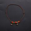 Vintage Retro National Wind Jingdezhen Art Ceramic Beads Weave Rope Anklet Bracelet