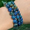 Natural stone Beads Blue Tiger Eye Round Loose Beads Diy Charm Bracelet Earrings for Jewelry Making 15" Strand 4/6/8/10/12/14mm
