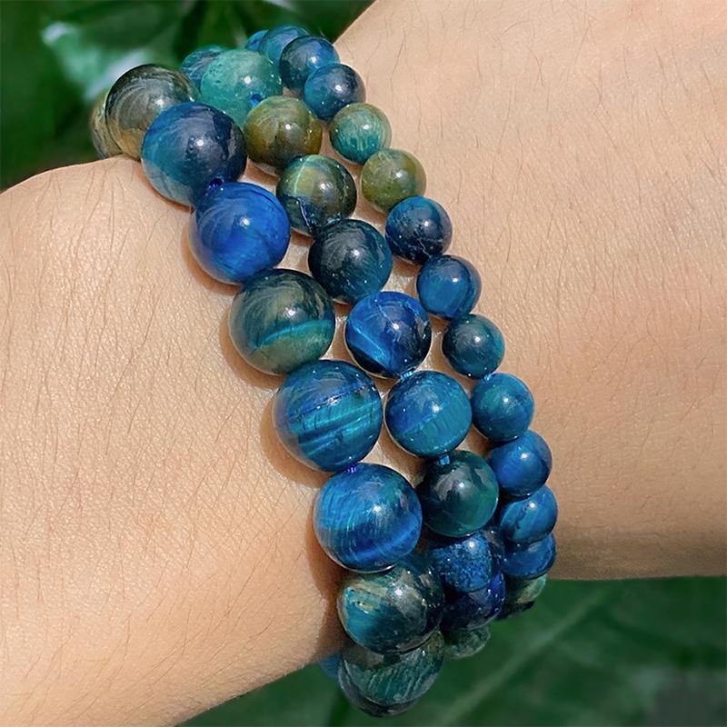 Natural stone Beads Blue Tiger Eye Round Loose Beads Diy Charm Bracelet Earrings for Jewelry Making 15" Strand 4/6/8/10/12/14mm