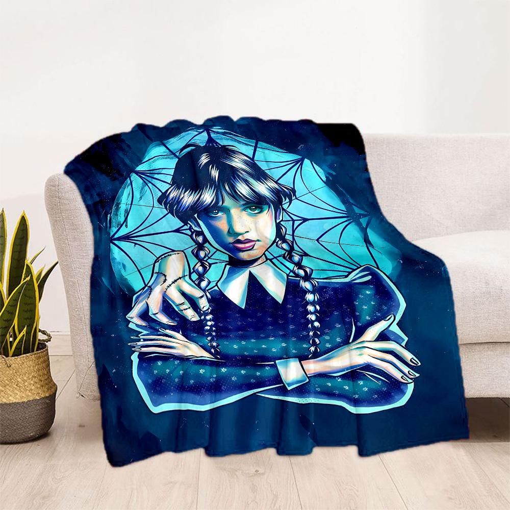 Wednesday Addams Clockwork Blanket Suitable for sofas,travel, living rooms also a good gift for friends and family Suitable for all seasons.