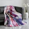 Hot Game Honkai Star March 7th Blanket Soft Throw Blanket for Home Bedroom Bed Sofa Picnic Travel Office Rest Cover Blanket Gift