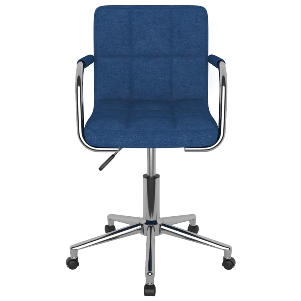Swivel Dining Chair Blue Fabric