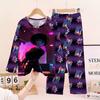 New Demon Hunters Children's Pajamas Long Sleeve Cartoon Girls Babies Middle and Older Children's Loungewear Set