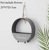 Artificial Wall Hanging Flower Planter Creative Round Modern Storage Shelf Basket Artificial Flowers Balcony Living Art Decor