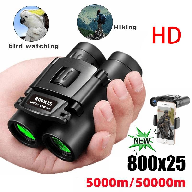 

800×25 Powerful Binoculars Long Range BAK4 Telescope HD Portable Folding Low Light Monocular 4K For Outdoor Hunting Camping